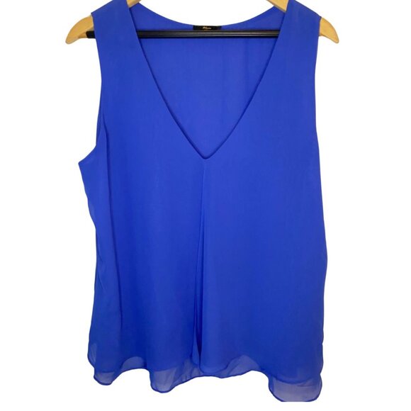 Milano Cobalt Blue Double Layered Tank Top - XL - Picture 1 of 5